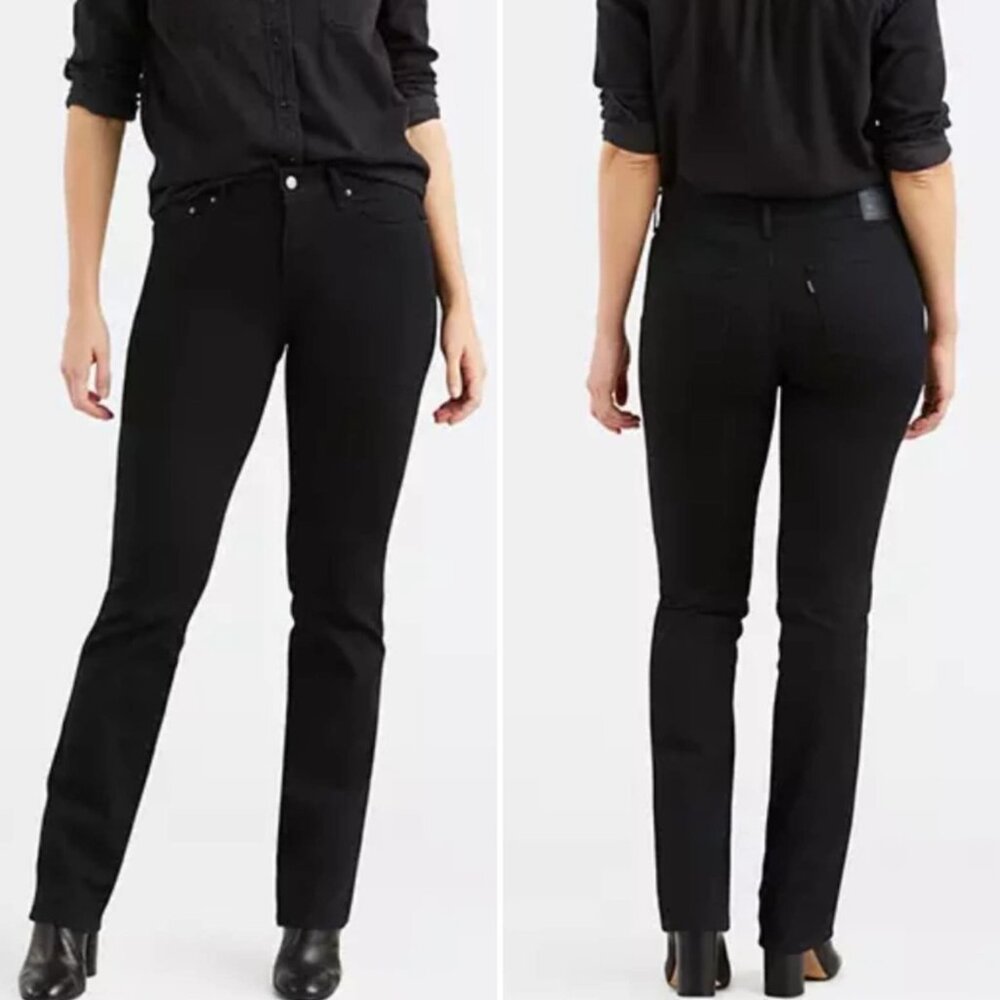 EUC Women's LEVI'S 505 Straight Leg Jeans‎ Stretch Black | Size 8/29